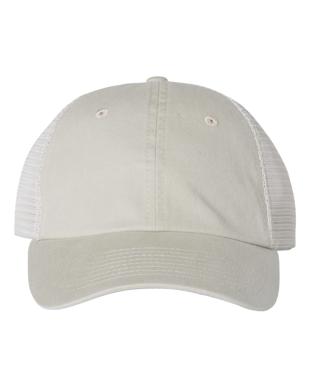 Pigment-Dyed Trucker Cap - Front - B50295770 - Stone/ Stone