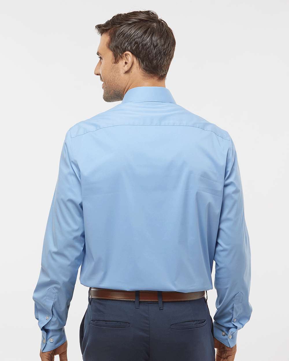 Men's Stainshield Essential Shirt - OnModelBack - B55397253 - Bel Air Blue