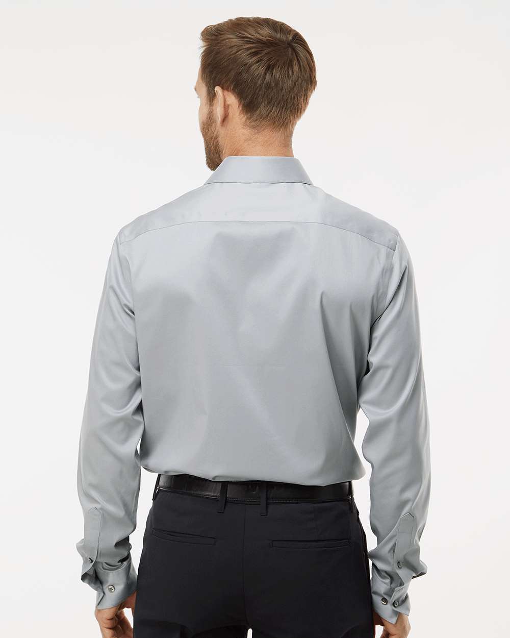 Men's Ultra Wrinkle Free Shirt - OnModelBack - B55497354 - Grey Mist