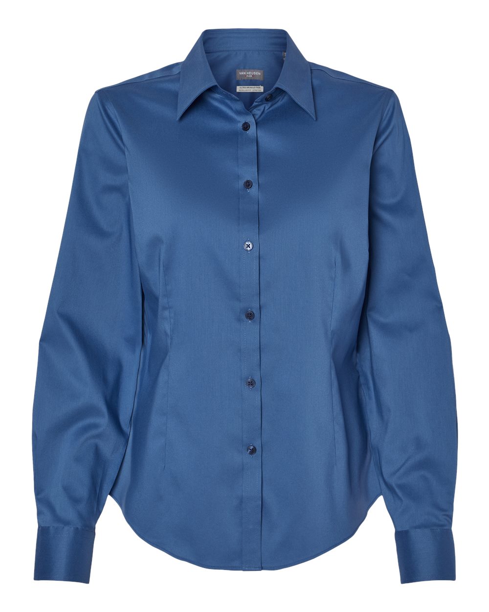 Women's Ultra Wrinkle Free Shirt - Front - B55597106 - Smokey Blue