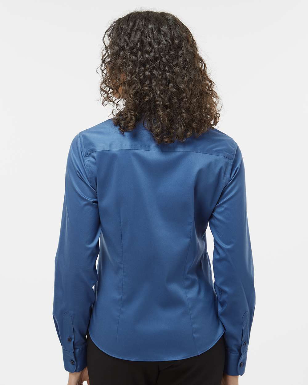 Women's Ultra Wrinkle Free Shirt - OnModelBack - B55597106 - Smokey Blue