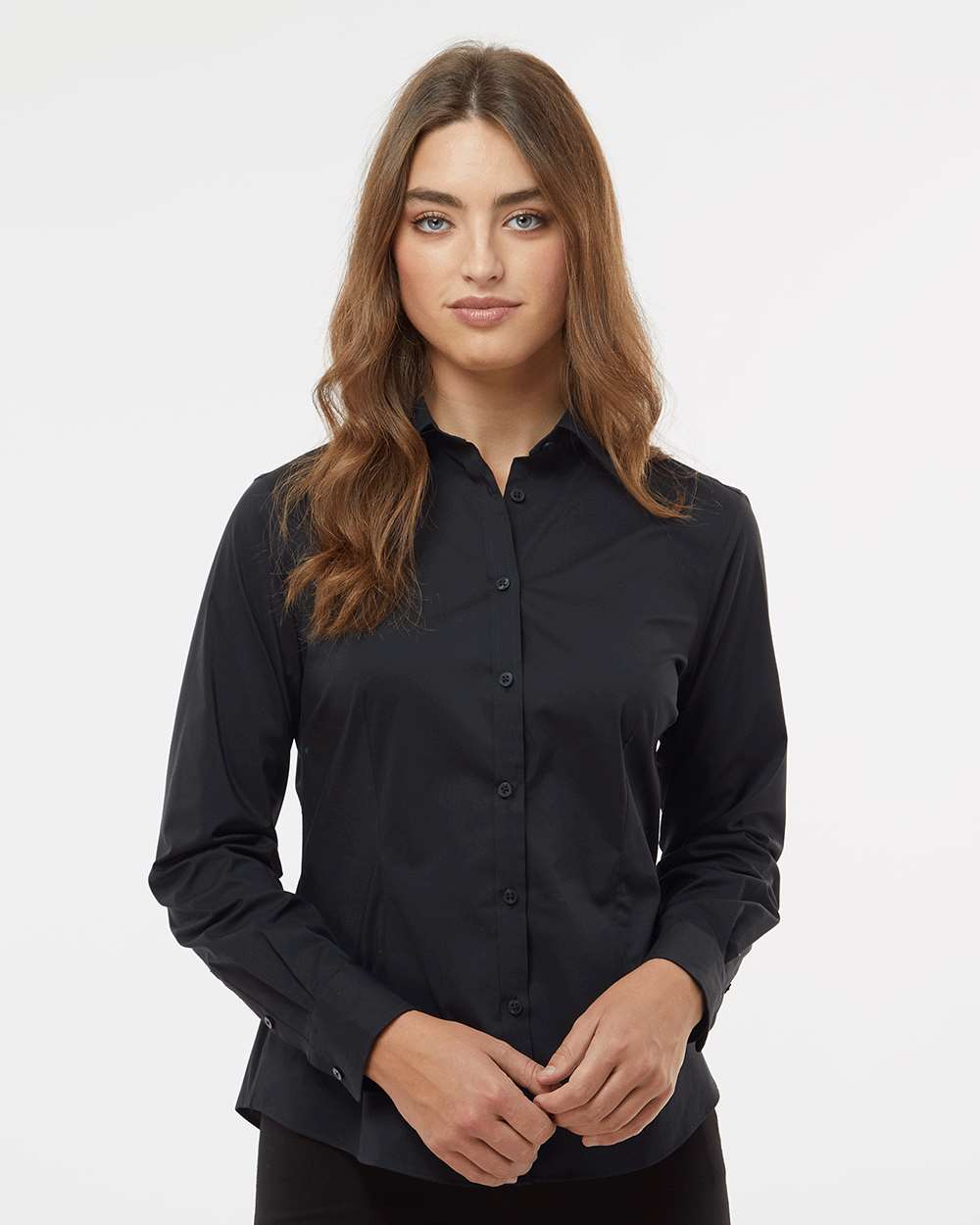 Women's Stainshield Essential Shirt - OnModelFront - B55697508 - Black