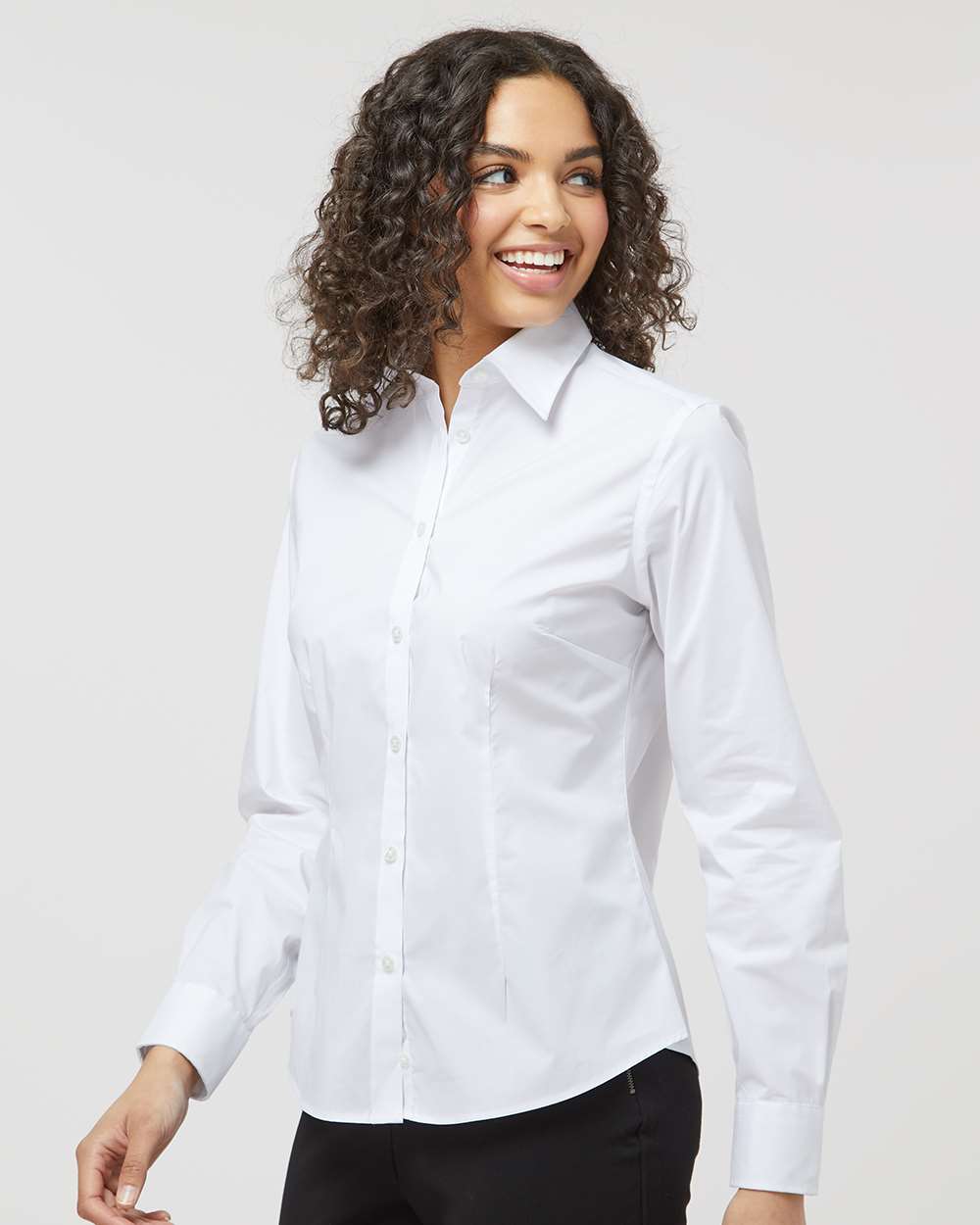 Women's Stainshield Essential Shirt - OnModelSide - B55697008 - White
