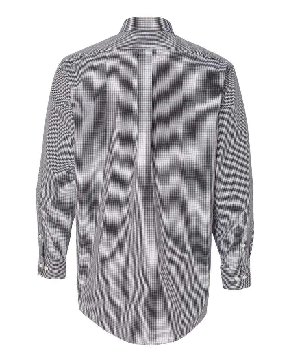 Men's Gingham Check Shirt - Back - B41497507 - Black