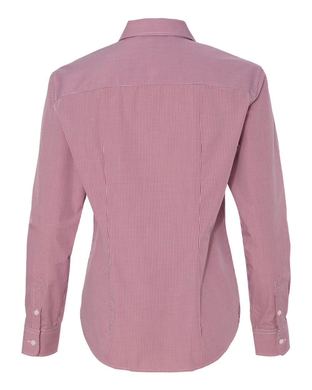 Women's Gingham Check Shirt - Back - B41597702 - Red Henna