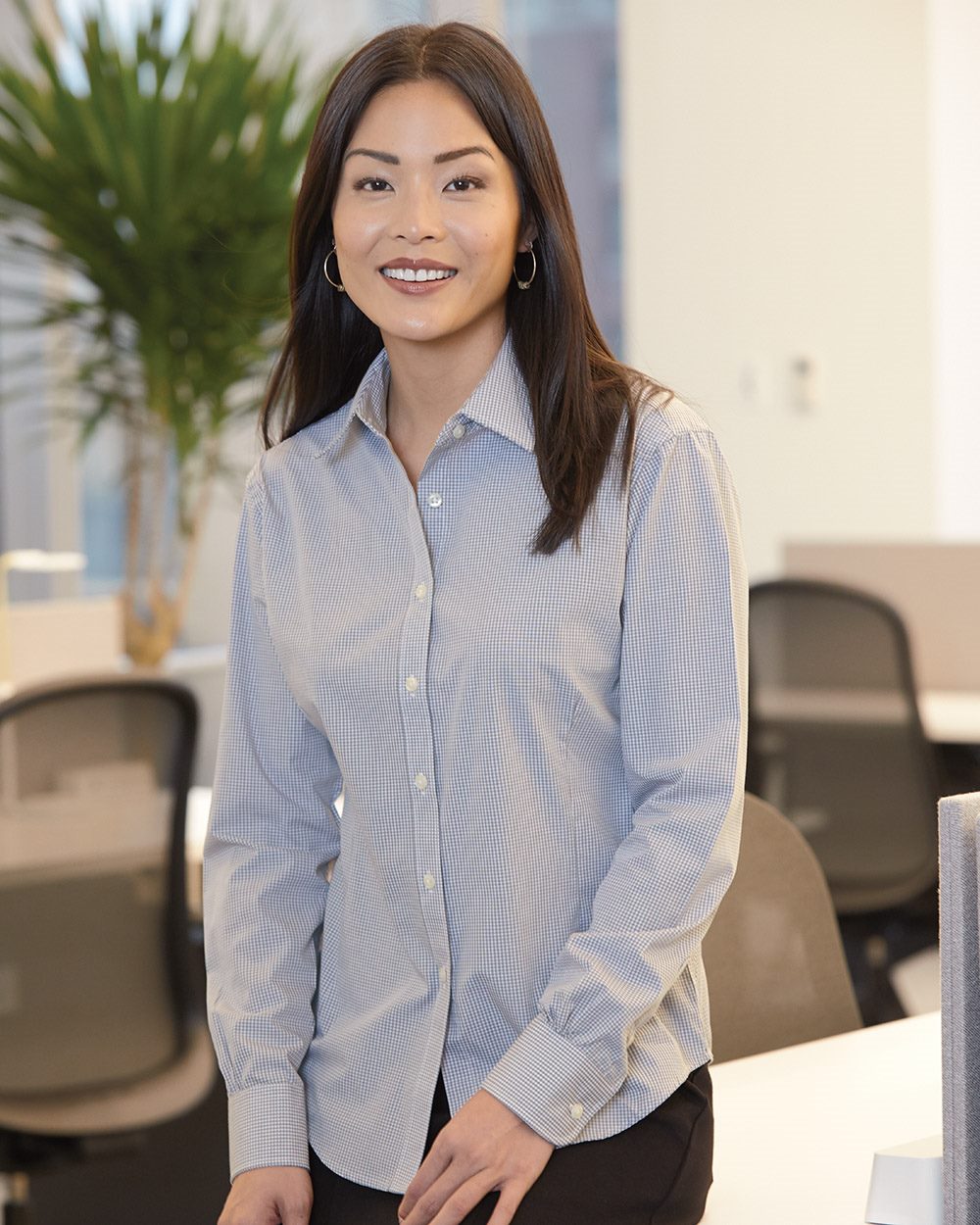 Women's Gingham Check Shirt - styleImage
