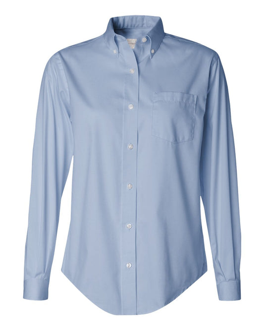 Women's Pinpoint Oxford Shirt - Front - B44797687 - Blue