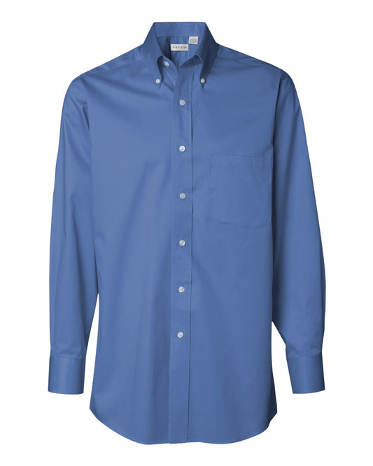 Men's Baby Twill Shirt - Front - B46597688 - Cobalt