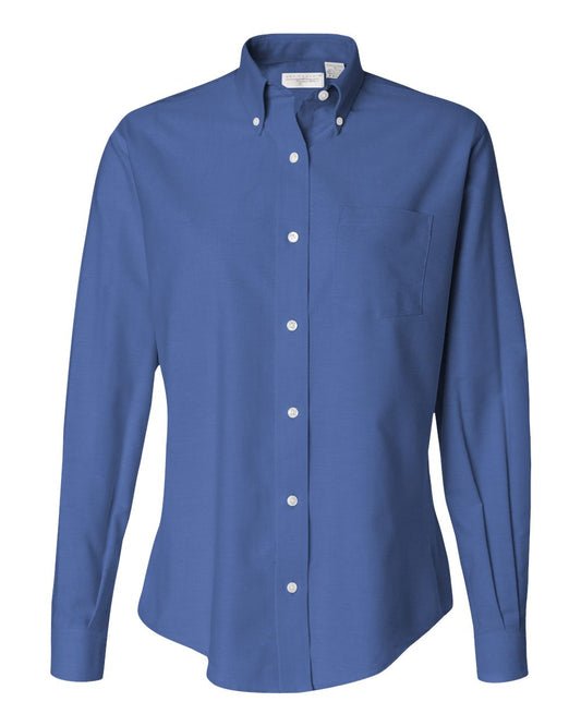 Women's Oxford Shirt - Front - B49397687 - English Blue