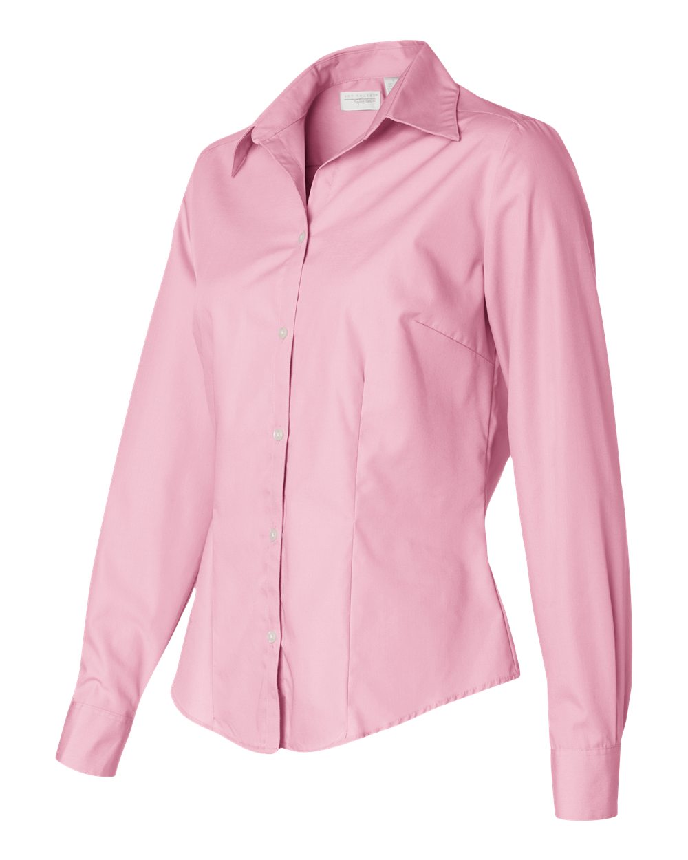 Women's Silky Poplin Shirt - Side - B49497303 - Pink