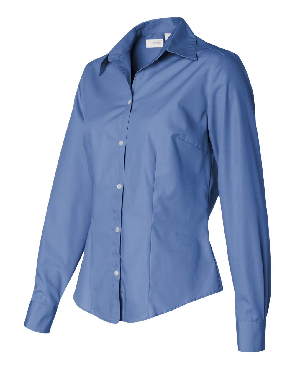 Women's Silky Poplin Shirt - Side - B49497572 - Periwinkle