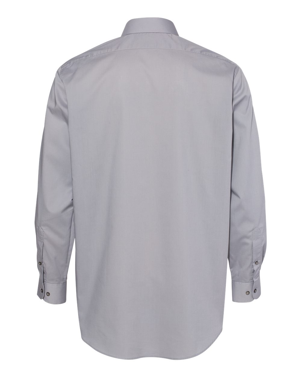 Men's Broadcloth Point Collar Solid Shirt - Back - B48897353 - Grey