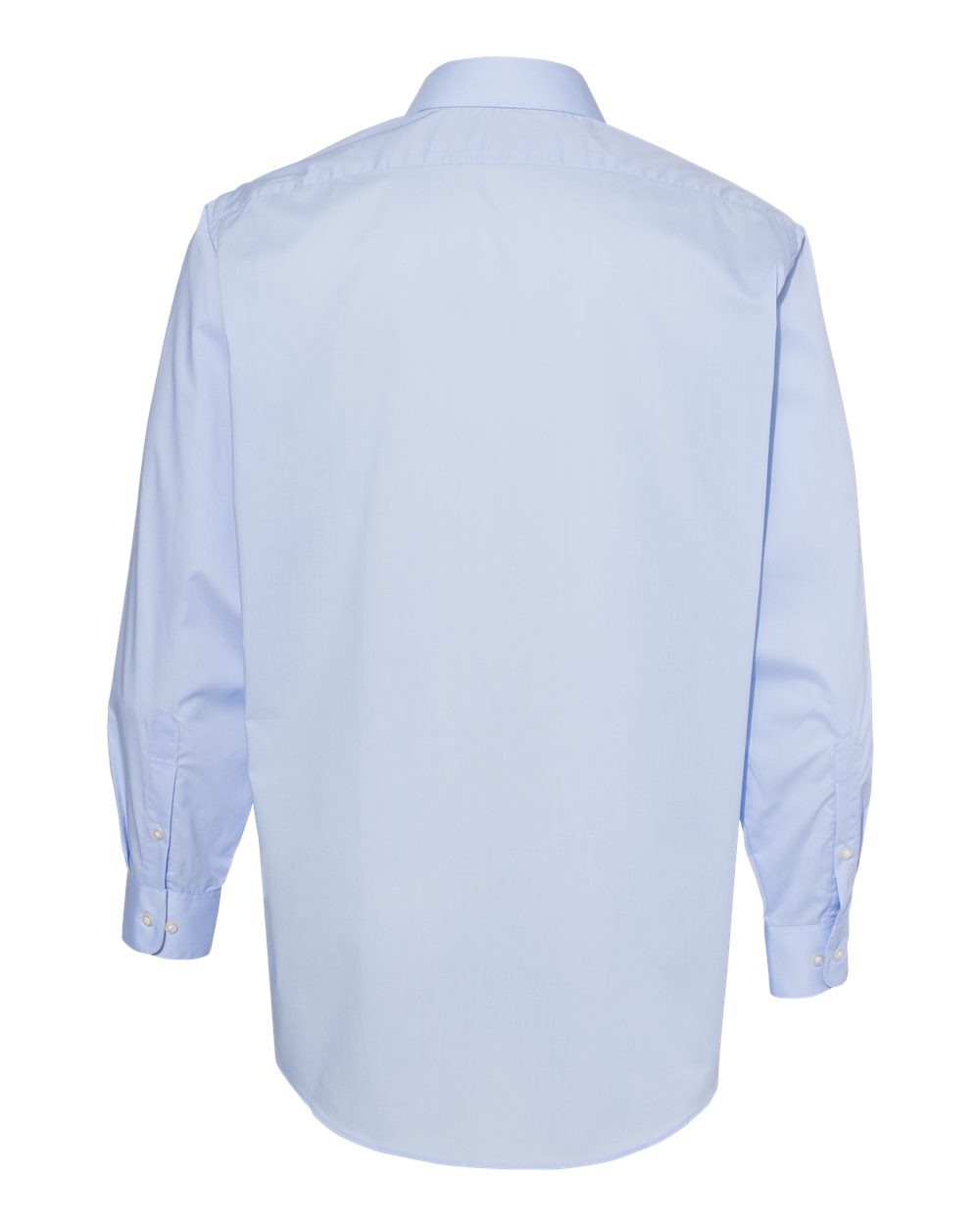 Men's Broadcloth Point Collar Solid Shirt - Back - B48897687 - Blue