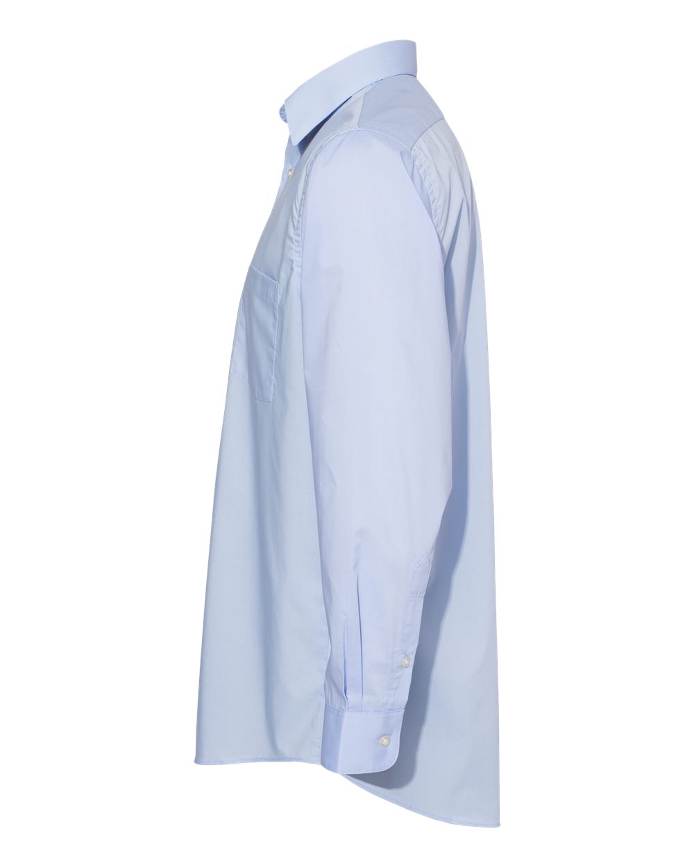 Men's Broadcloth Point Collar Solid Shirt - DirectSide - B48897687 - Blue