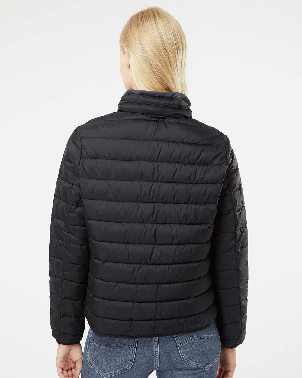 Women's PillowPac Puffer Jacket - OnModelBack - B09952503 - Black