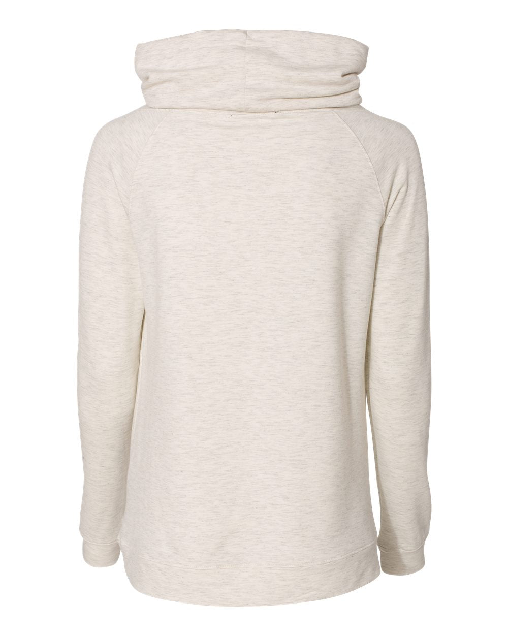 Women’s HeatLast™ Fleece Faux Cashmere Funnel Neck Sweatshirt - Back - B10352243 - Oatmeal