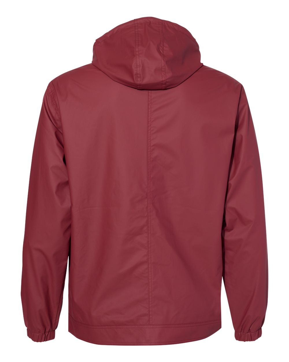 Unisex Vintage Hooded Rain Jacket - Back - B04452702 - Biking Red