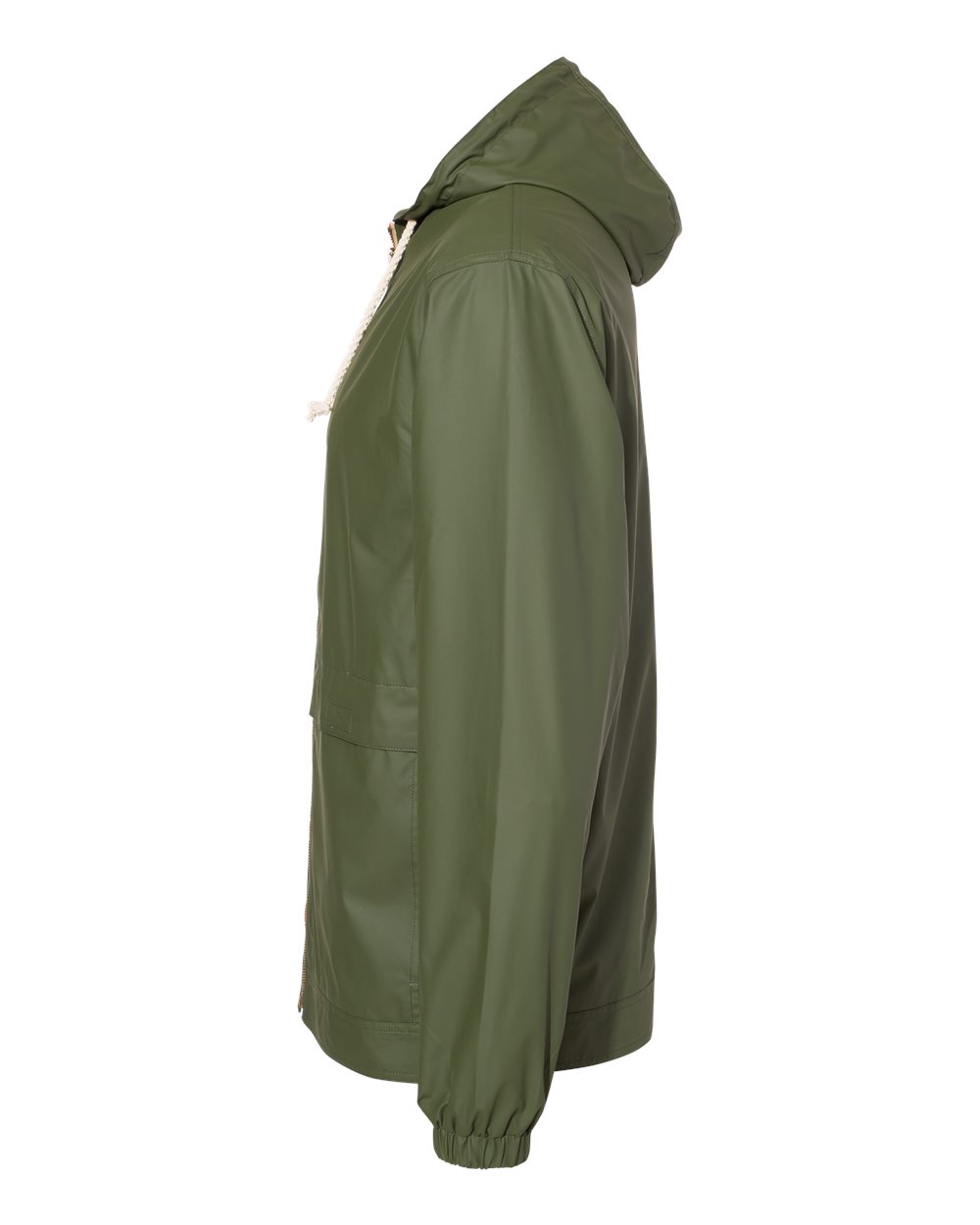 Unisex Vintage Hooded Rain Jacket - DirectSide - B04452172 - Bronze Green