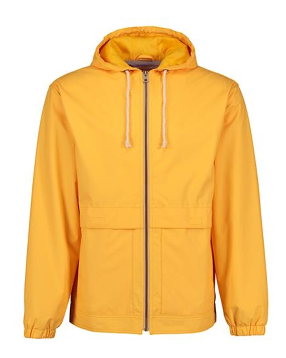 Unisex Vintage Hooded Rain Jacket - Side - B04452712 - Sunglow