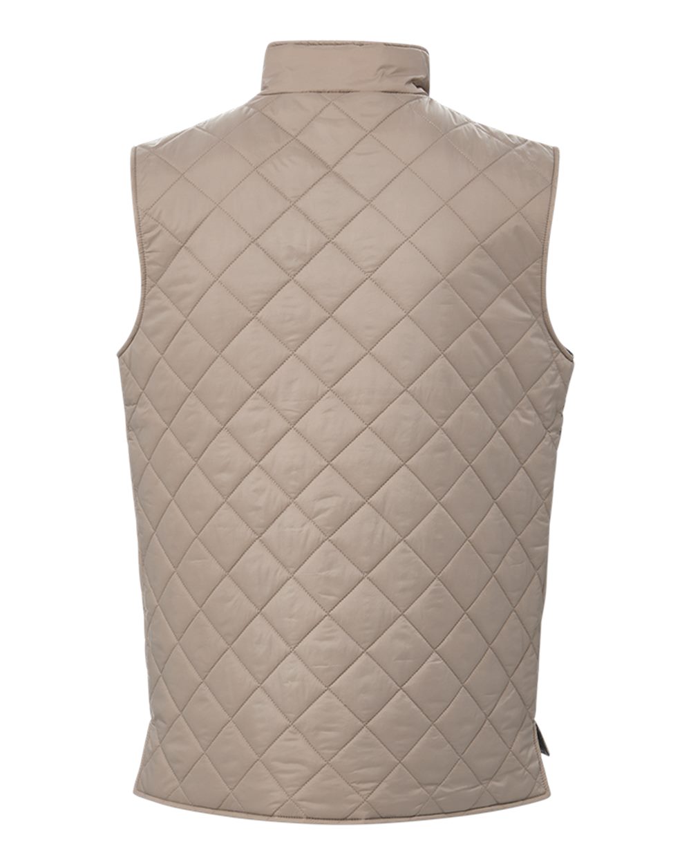 Men's Vintage Diamond Quilted Vest - Back - B09452023 - Driftwood