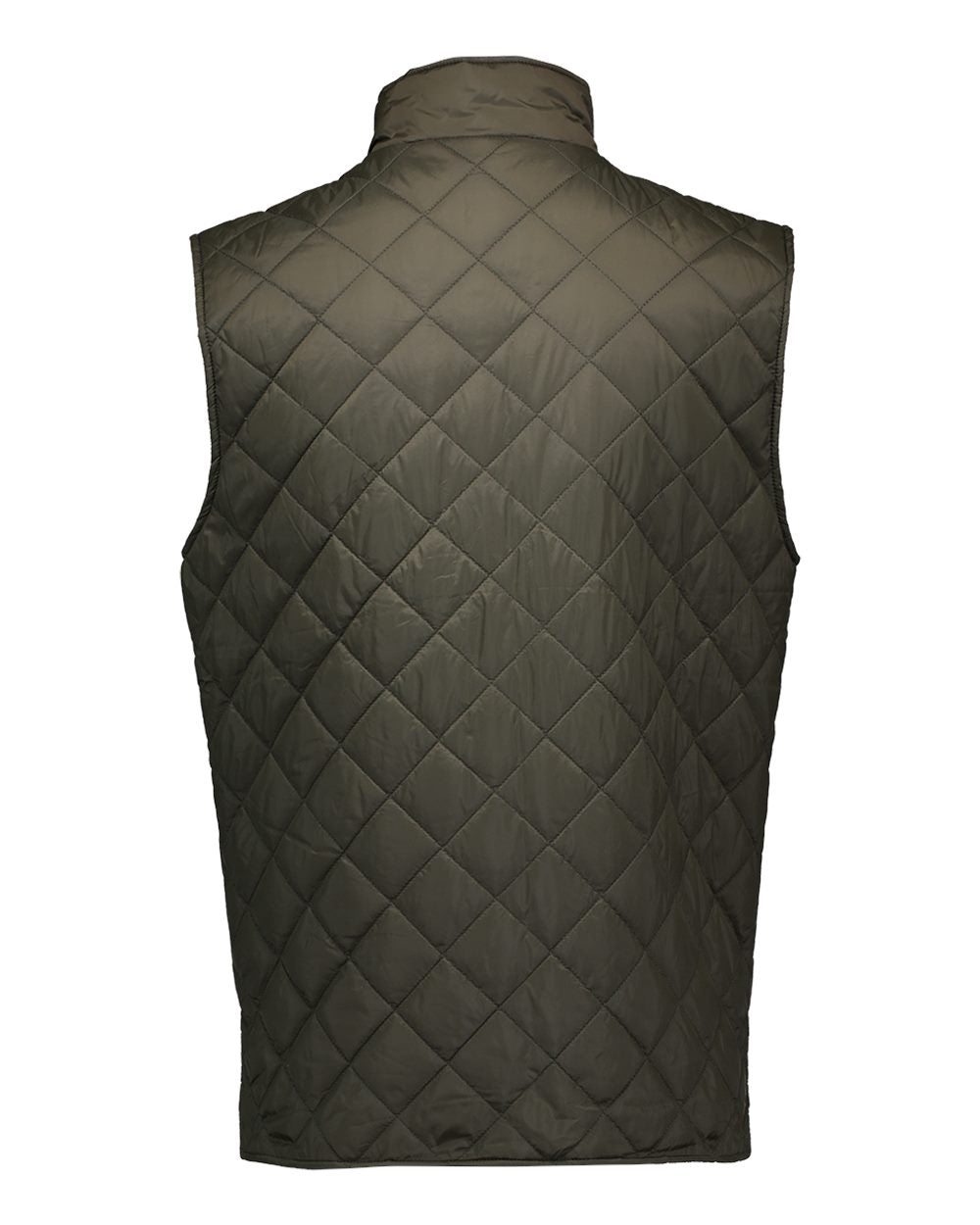 Men's Vintage Diamond Quilted Vest - Back - B09452543 - Rosin