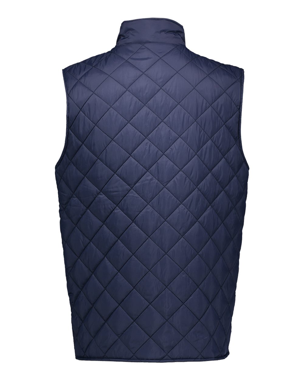 Men's Vintage Diamond Quilted Vest - Back - B09452653 - Navy