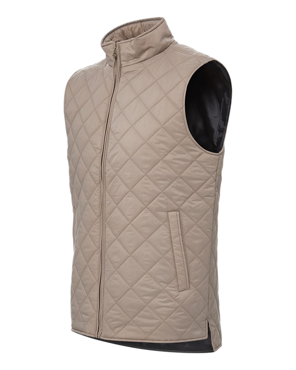Men's Vintage Diamond Quilted Vest - DirectSide - B09452023 - Driftwood