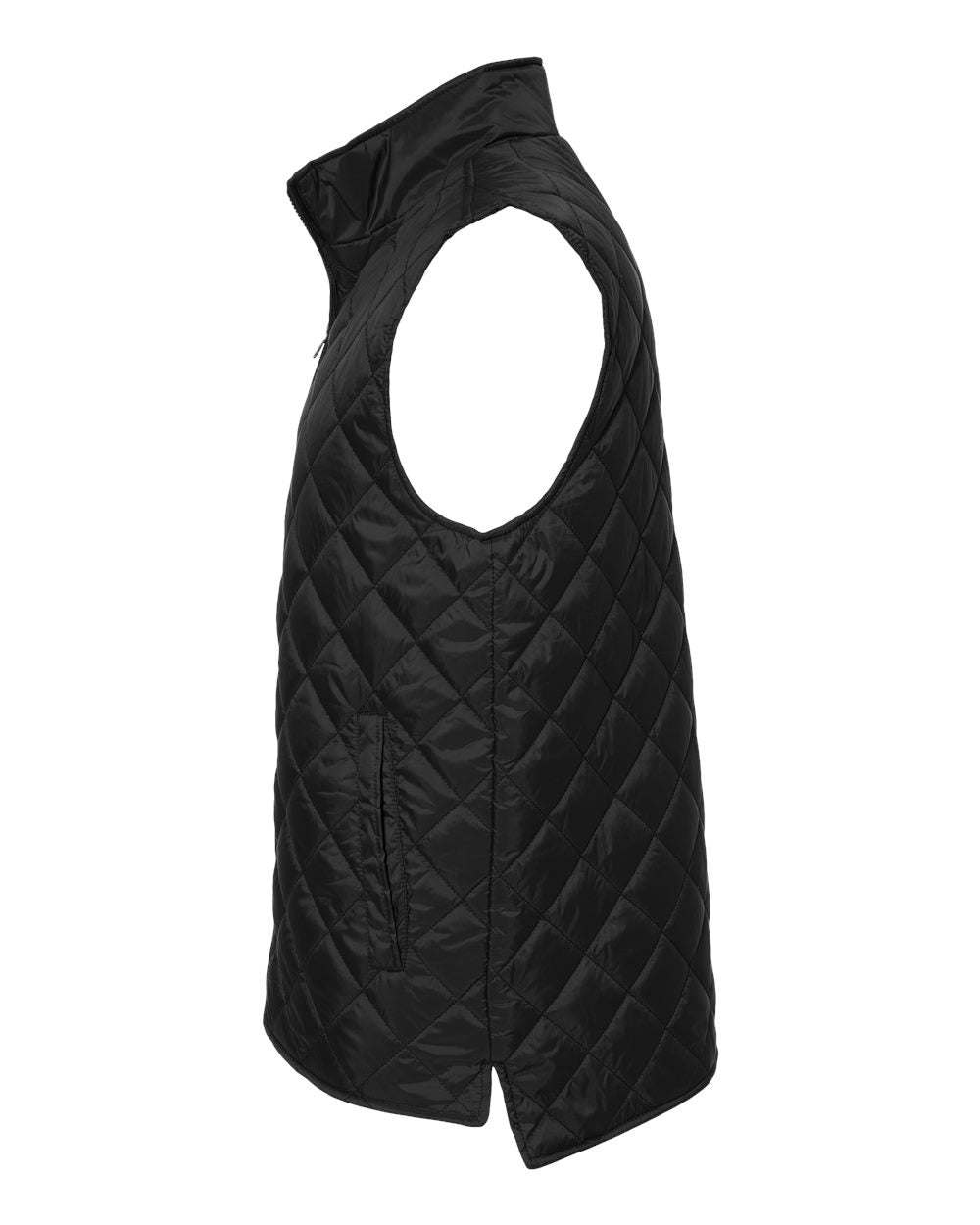 Men's Vintage Diamond Quilted Vest - DirectSide - B09452503 - Black