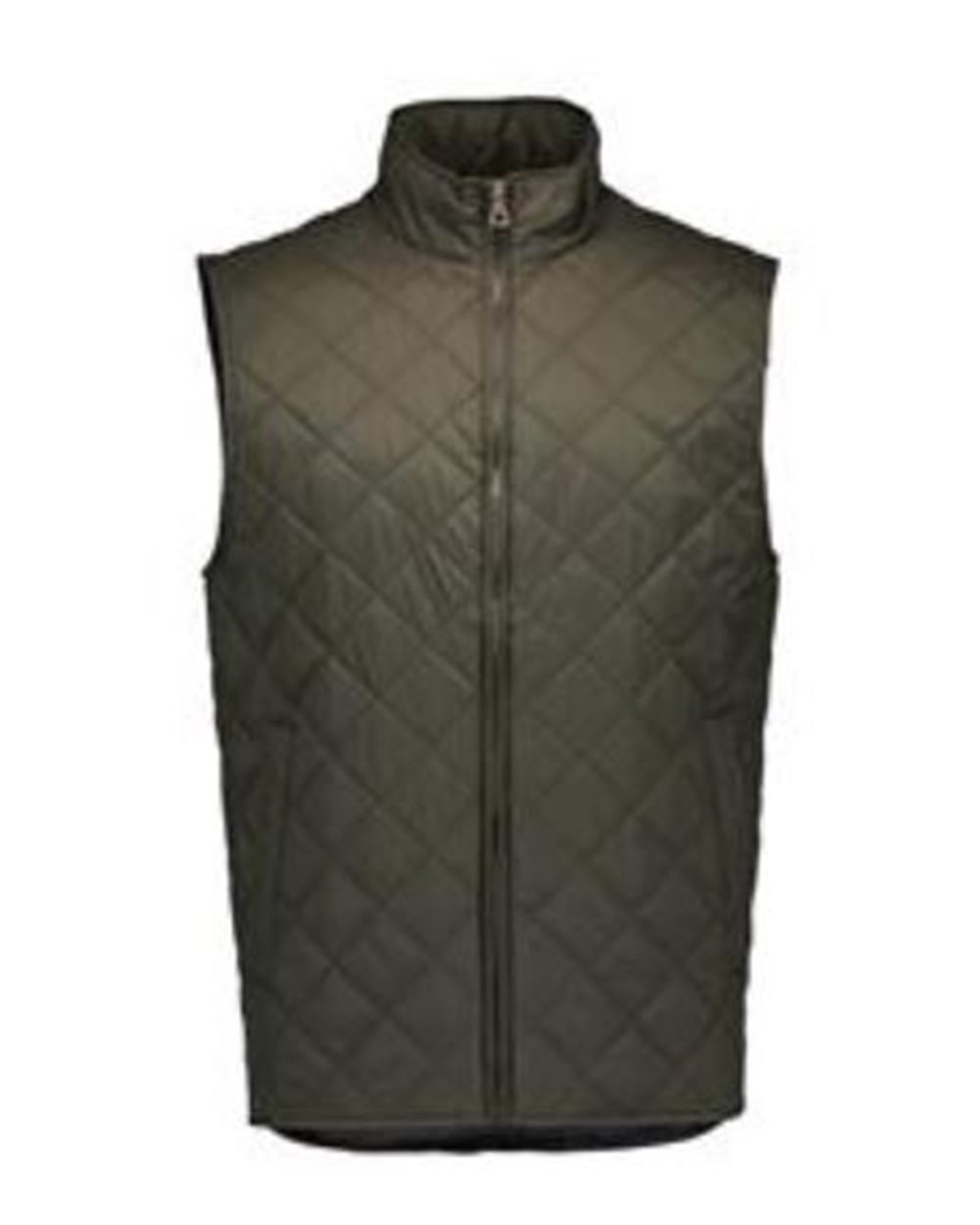 Men's Vintage Diamond Quilted Vest - Front - B09452543 - Rosin