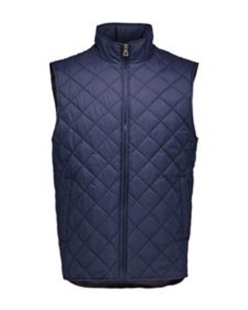 Men's Vintage Diamond Quilted Vest - Front - B09452653 - Navy