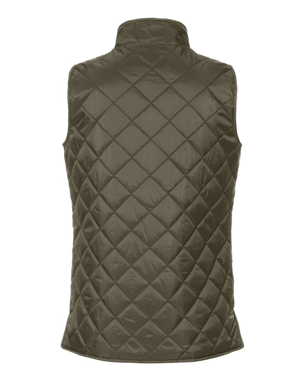 Women's Vintage Diamond Quilted Vest - Back - B09552543 - Rosin