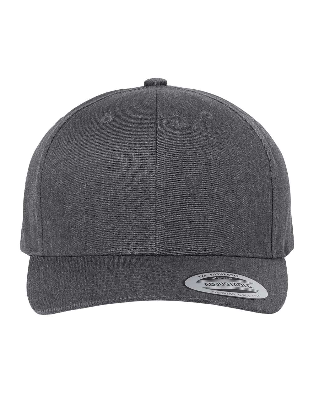 CVC Snapback Cap - Front - B79495590 - Dark Heather Grey