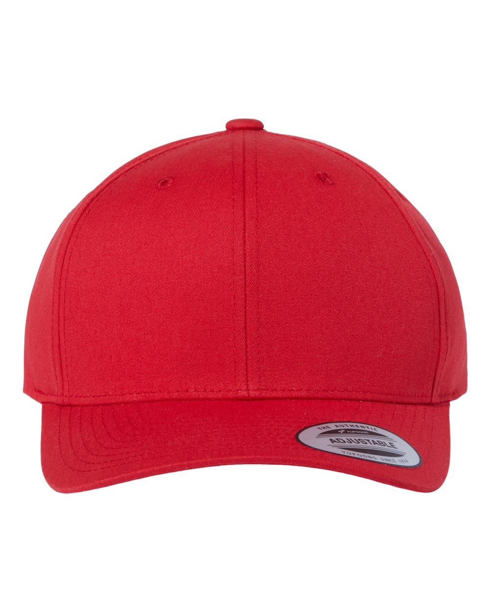 CVC Snapback Cap - Front - B79495700 - Red