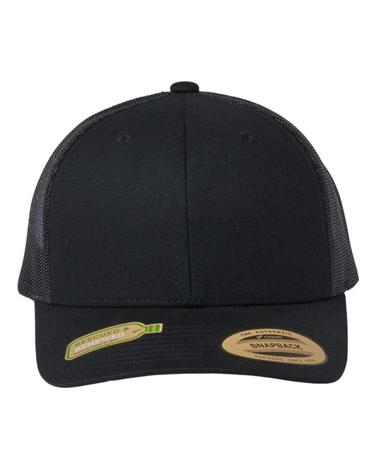 Sustainable Retro Trucker Cap - Front - B96695500 - Black