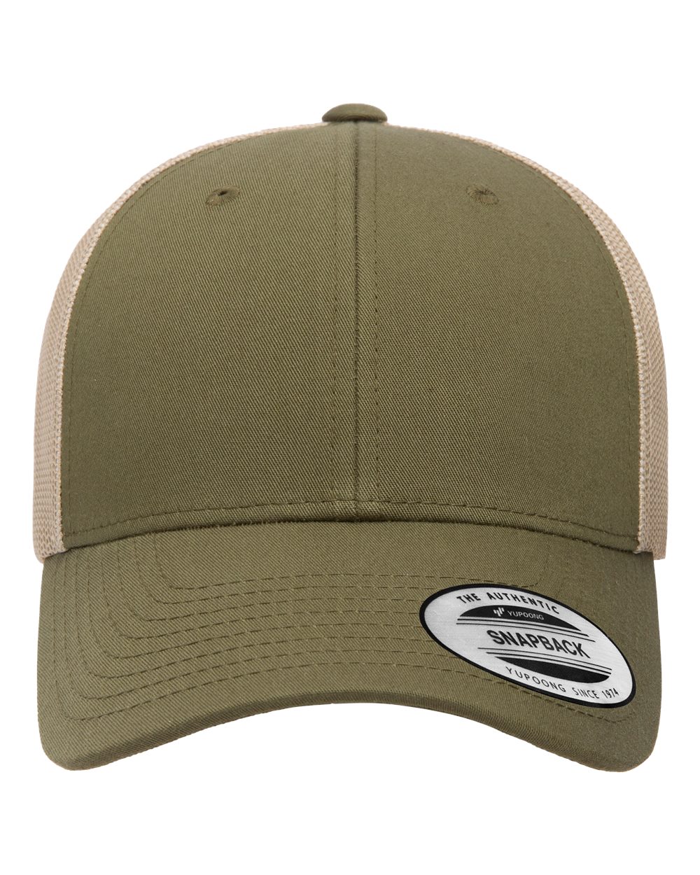 Elite Cap - Front - B13295620 - Moss Green/ Khaki