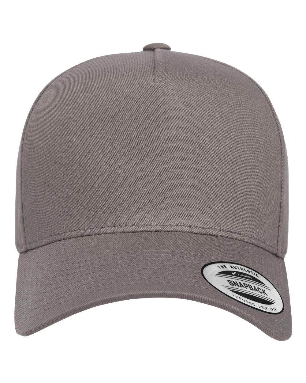 Retro Cotton Blend Trucker Snapback Cap - Front - B33795090 - Grey