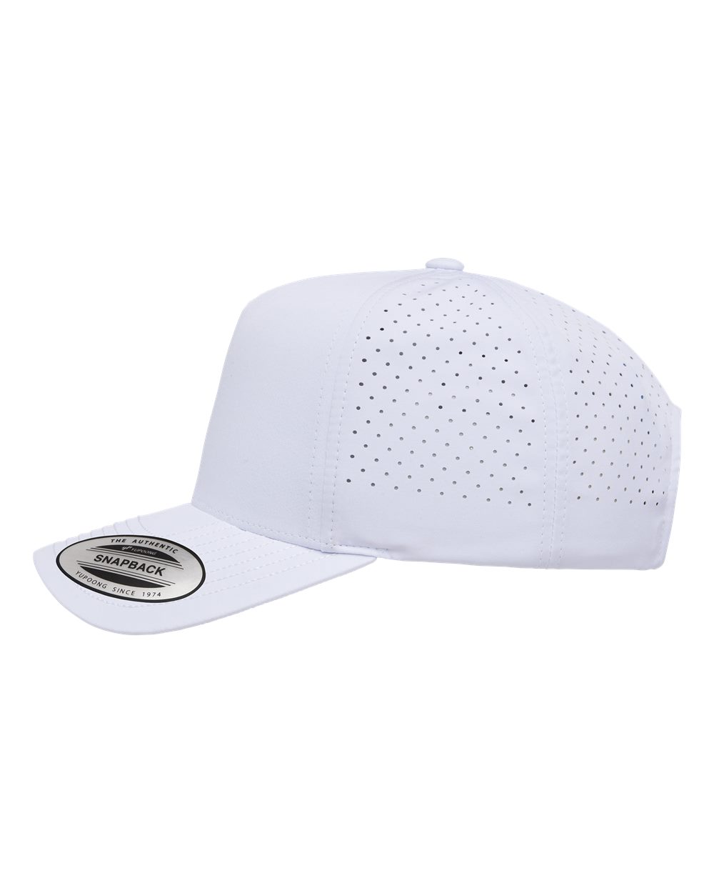 Five-Panel Snapback with Perforated Cap - DirectSide - B33895000 - White