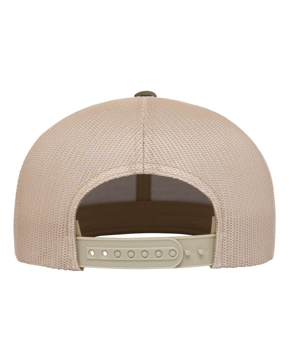 Retro High Profile Trucker Cap - Back - B33995540 - Moss Green/ Khaki
