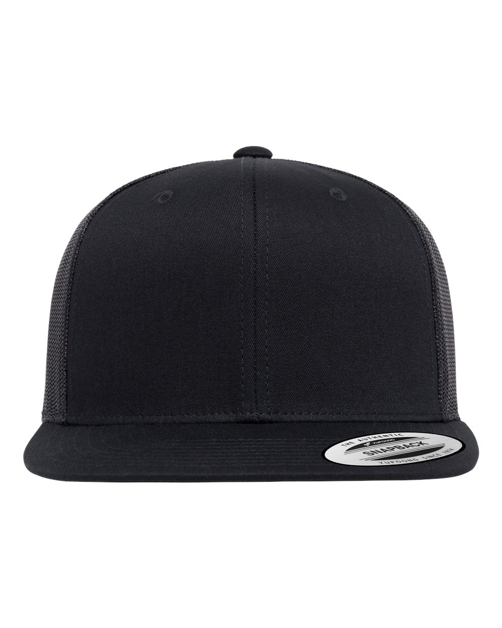 Retro High Profile Trucker Cap - Front - B33995500 - Black