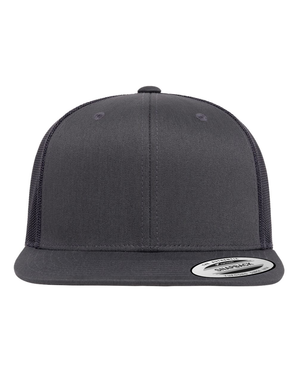 Retro High Profile Trucker Cap - Front - B33995590 - Charcoal
