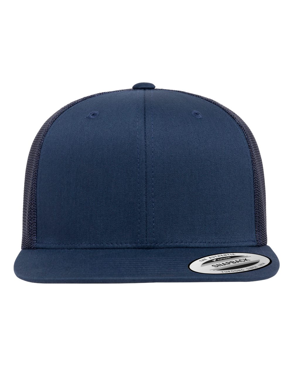 Retro High Profile Trucker Cap - Front - B33995650 - Navy