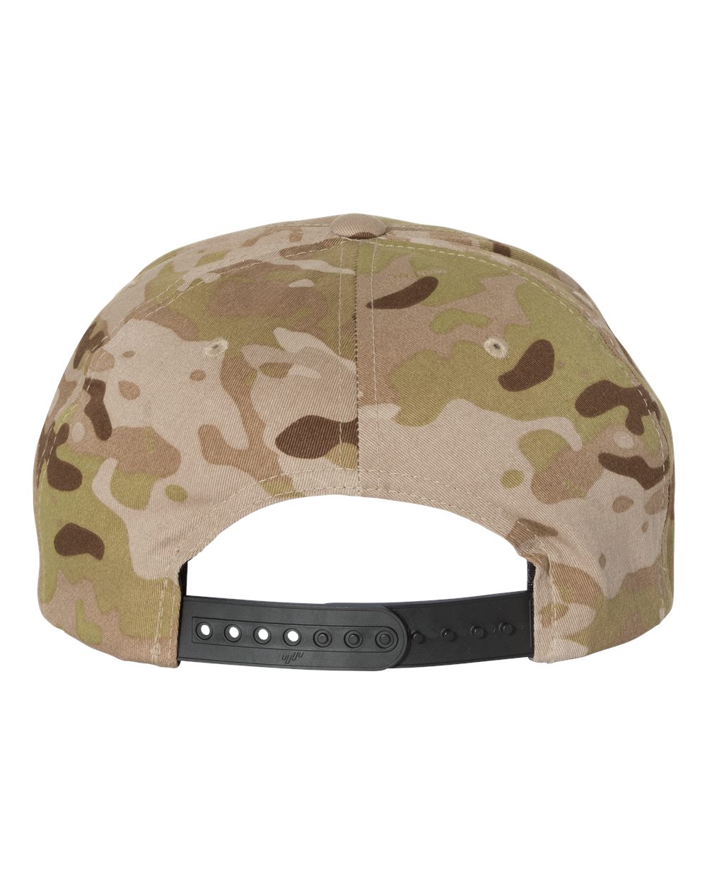 Premium Flat Bill Snapback Cap - Back - B76095050 - Multicam Arid