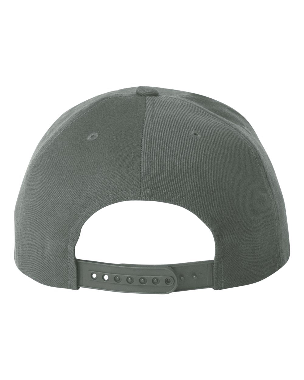 Premium Flat Bill Snapback Cap - Back - B76095090 - Dark Grey