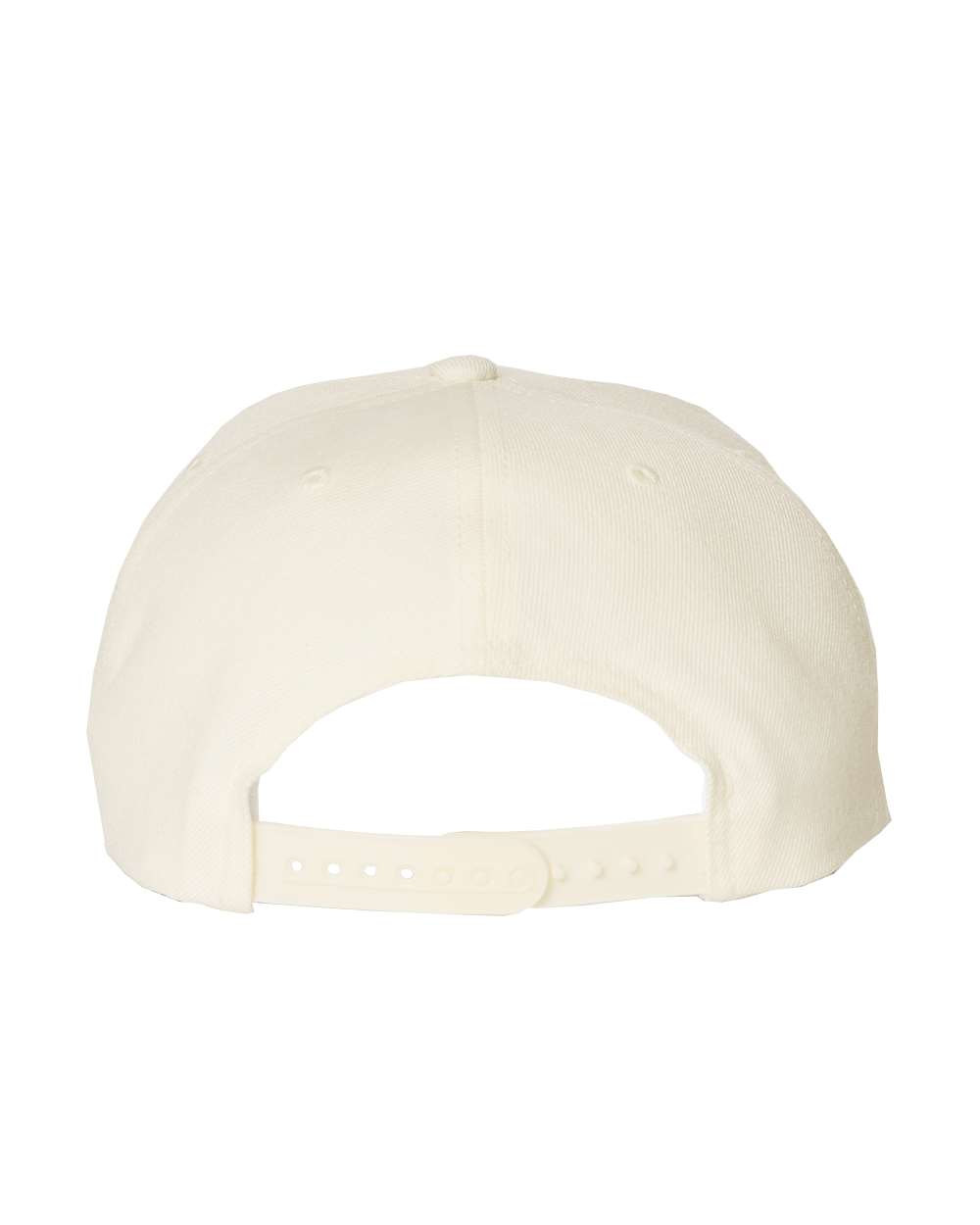 Premium Flat Bill Snapback Cap - Back - B76095240 - Natural