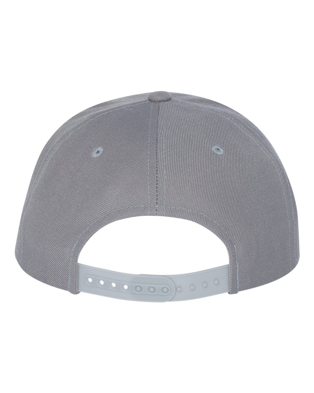 Premium Flat Bill Snapback Cap - Back - B76095350 - Silver