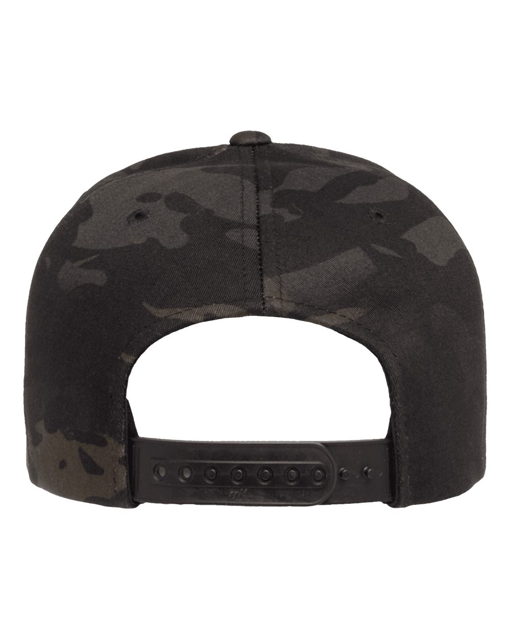 Premium Flat Bill Snapback Cap - Back - B76095520 - Multicam Black