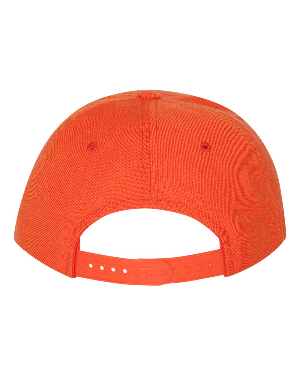 Premium Flat Bill Snapback Cap - Back - B76095660 - Orange