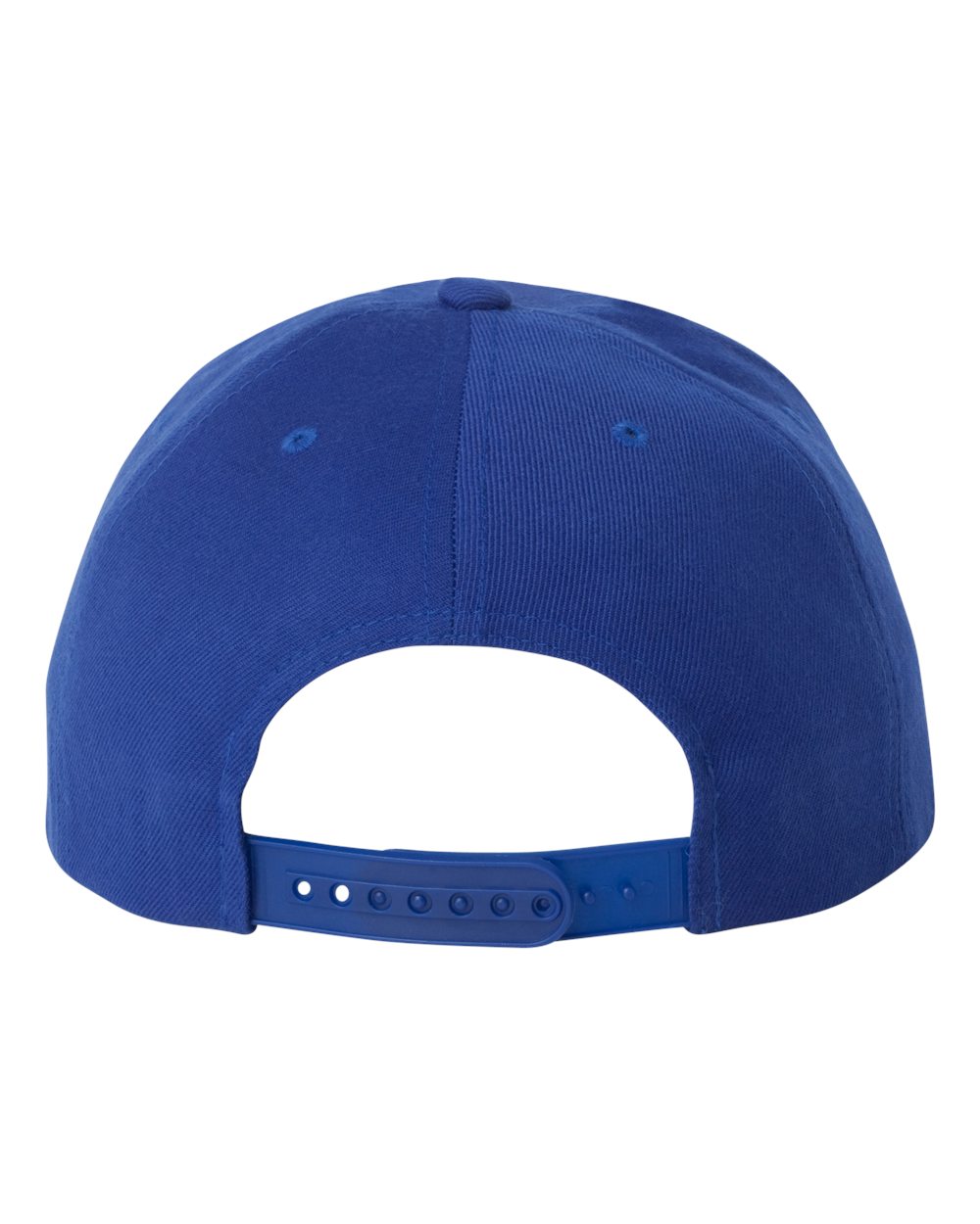 Premium Flat Bill Snapback Cap - Back - B76095750 - Royal Blue