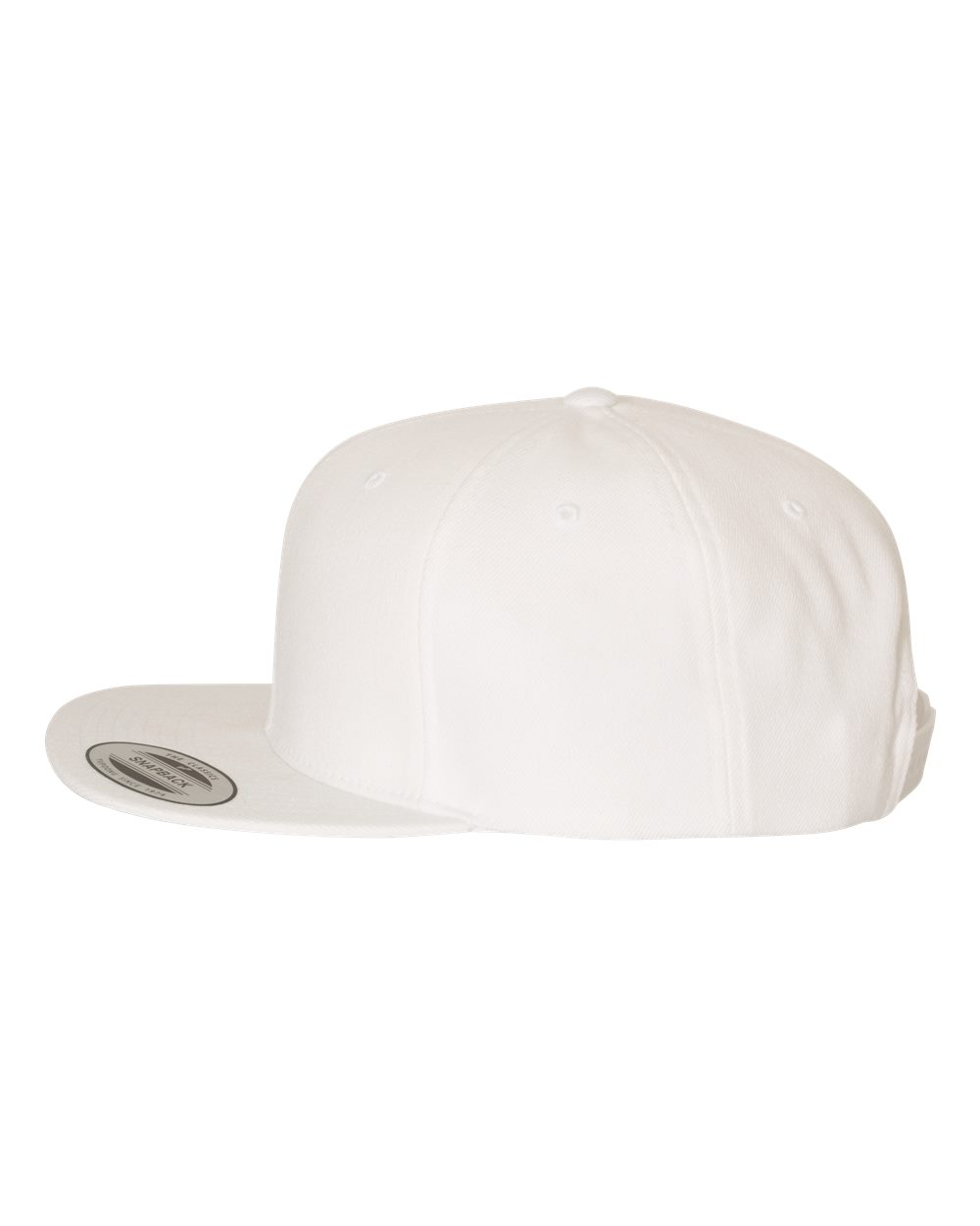 Premium Flat Bill Snapback Cap - DirectSide - B76095000 - White
