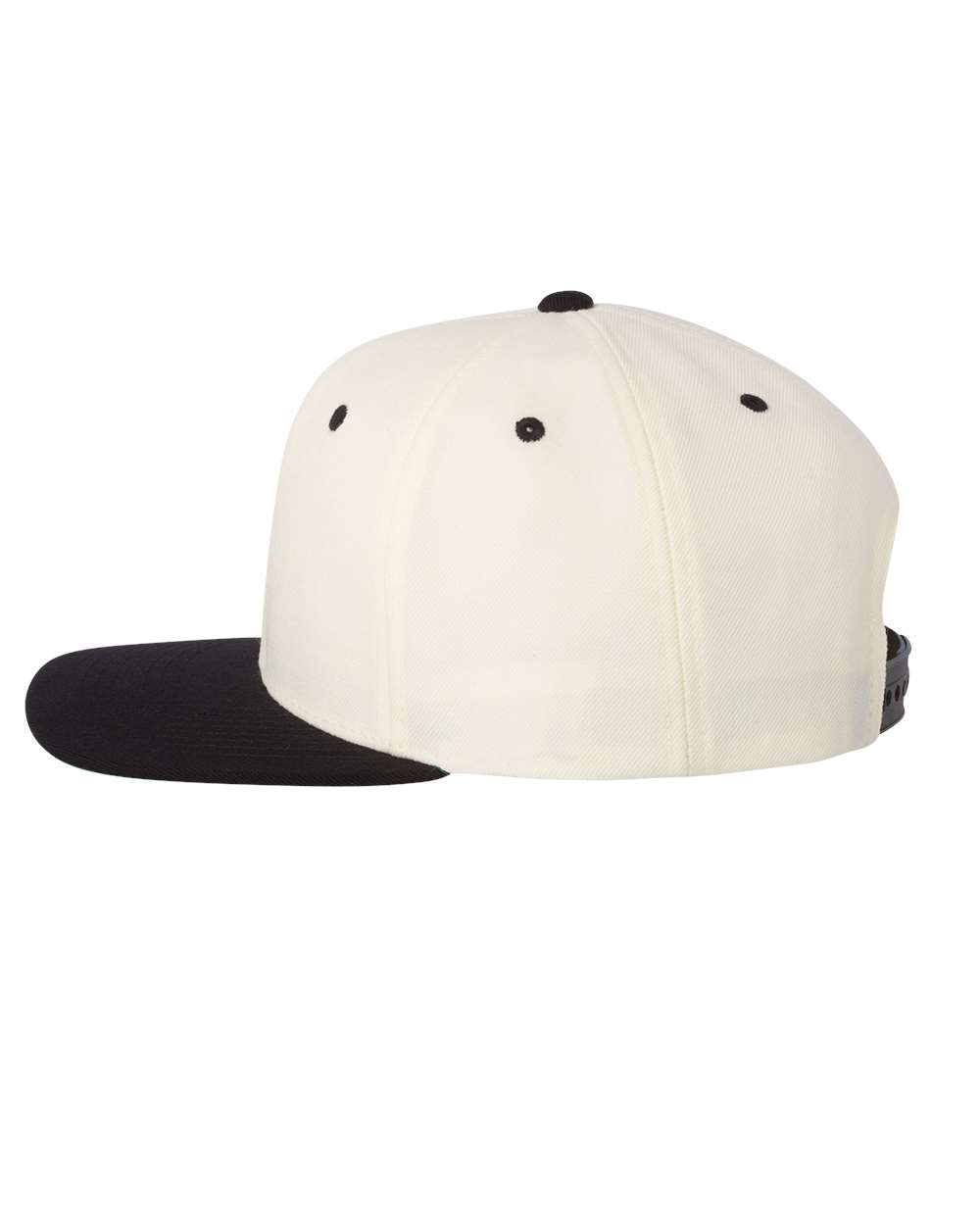 Premium Flat Bill Snapback Cap - DirectSide - B76095250 - Natural/ Black